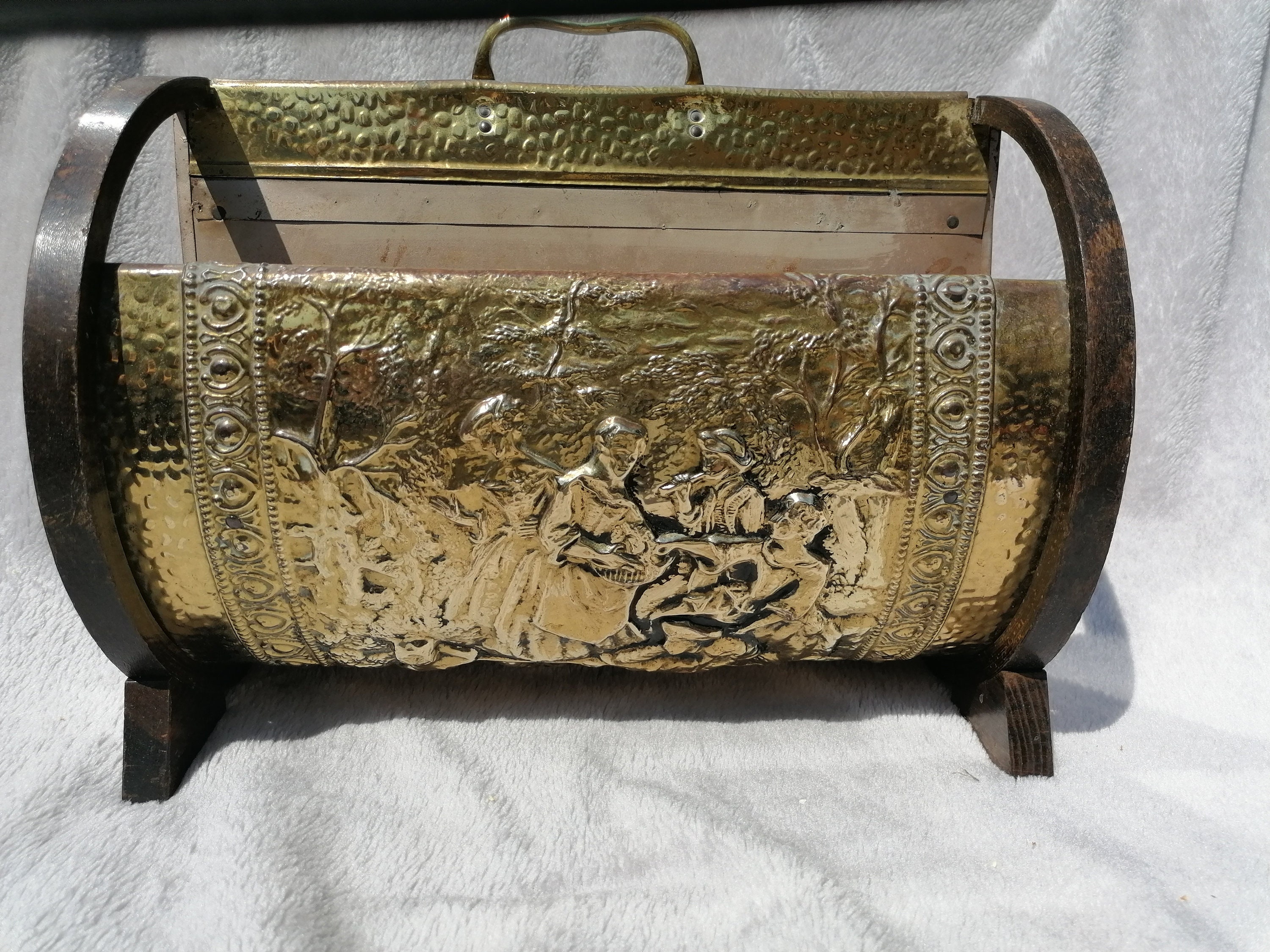 Brass Magazine Rack vintage period item lots detailing Etsy