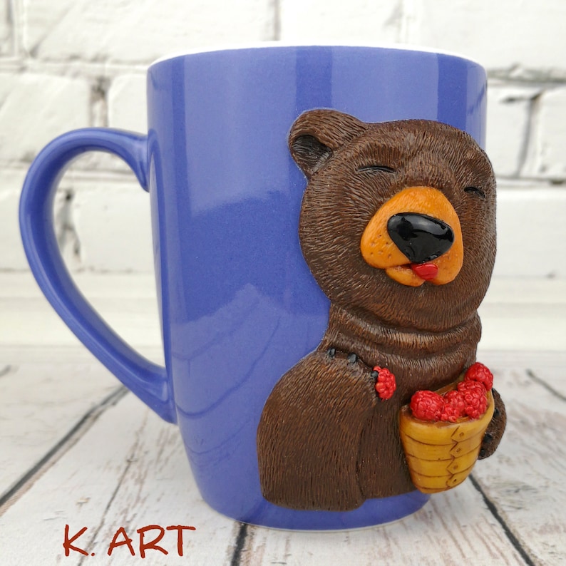 Disoza Taza Oso Con Tapa Taza Oso 420ml Taza De Café Regalo Oso Taza De Té