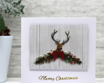 Stag Christmas Card, Christmas Stag, 3D Stag Card, Christmas Card, Merry Christmas, Stag Card, Christmas Cards,  Stag Cards, Festive Cards