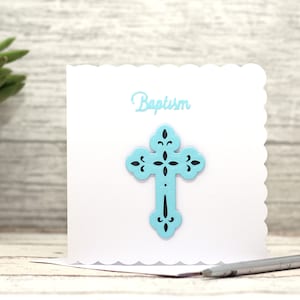 Tarjeta de bautizo con cruces para bautizo de niñas, tarjeta de bautizo, tarjeta de bautismo, cruz de bautismo, día del bautizo, bautizo de niña
