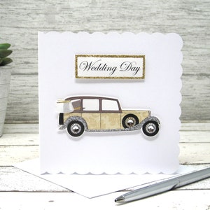3D Hochzeitsauto, Hochzeitsauto, Luxushochzeitskarte, Hochzeitskarten, Hochzeitskarte, Hochzeitstag, 3D Hochzeitskarte