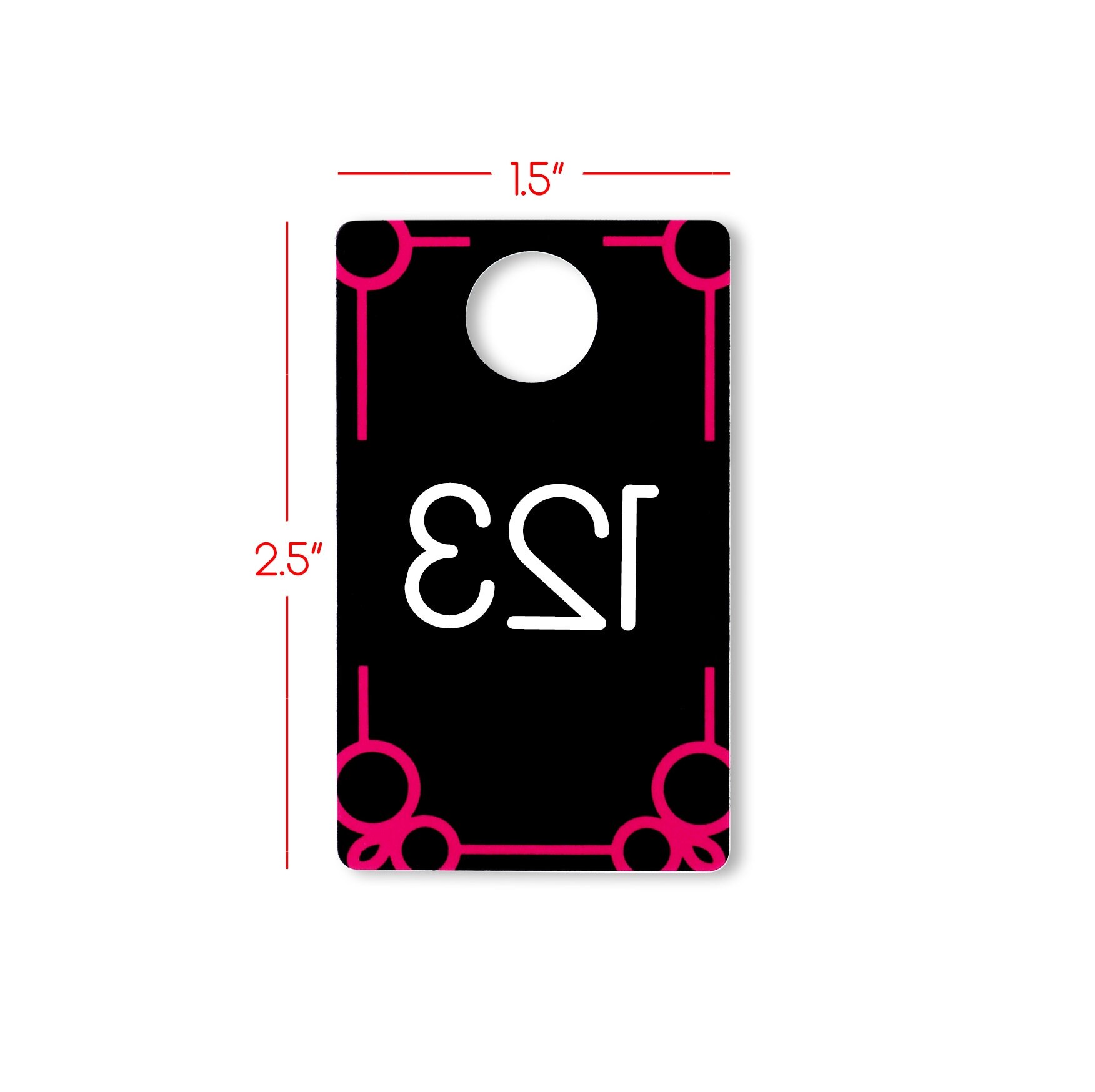 Pink Live Sale Plastic Number Tags 1500 Reg& Reverse Mirror Etsy