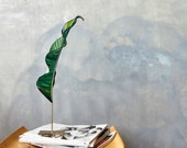 Stained Glass .Banana Leaf Suncatcher Home Decor Stained Glass Panel Original Design Made To Order Renter Friendly