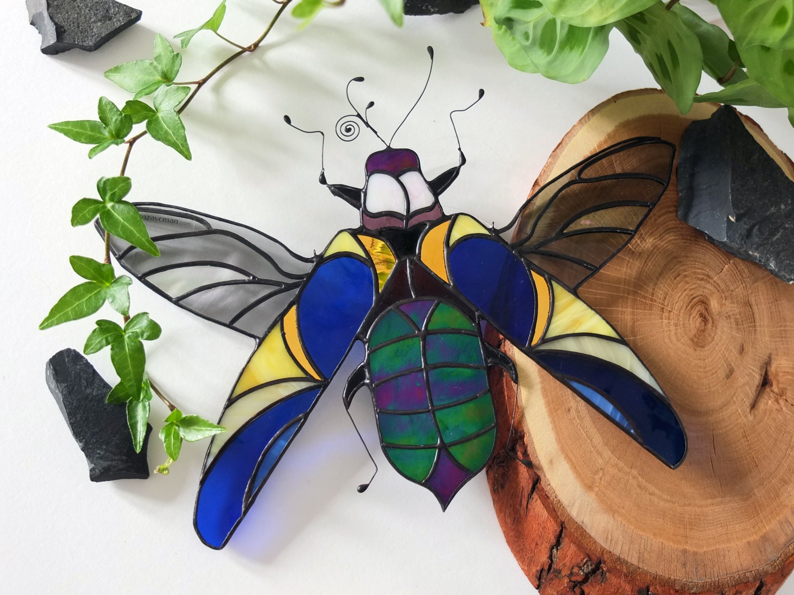 DIGITAL DOWNLOAD Stained Glass Pattern BEETLE Suncatcher Etsy