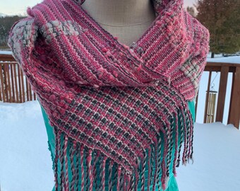 Saori  Hand Woven Cowl