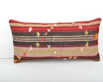 Kilim pillows 24x12 inch 60x30 cmlong kilim pillow 24x12 Pillow Cover