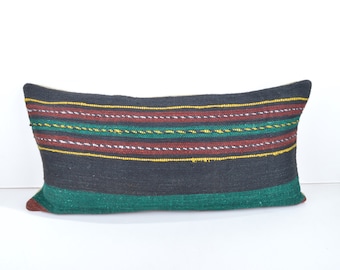 Kilim pillows 24x12 inch 60x30 cmlong kilim pillow 24x12 Pillow Cover
