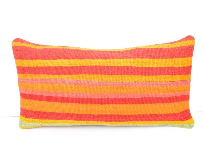 Kilim Bolster Colorful pillow Kilim lumbar 12x24 inch Cushion cover,Modern decor long pillows 60x30cm multicolour Decor pillows