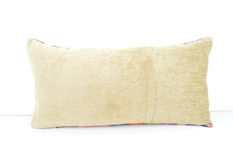 Kilim Bolster Colorful pillow Kilim lumbar 12x24 inch Cushion cover,Modern decor long pillows 60x30cm multicolour Decor pillows