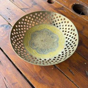 Ottoman Brass Plate, Brass bowl, Antique Turkish Copper Bowl, Brass Bowl, Antique Copper bowl,Gifts,Old Copper plate,Brass Plate,Decorative