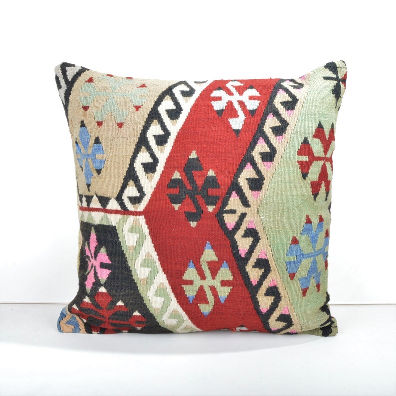 Large Kilim Pillow 20x20 Kilim Cushion 50x50 Large Decorative Etsy