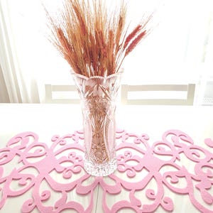Embossed Crystal Glass Vase: Vintage Art Decor