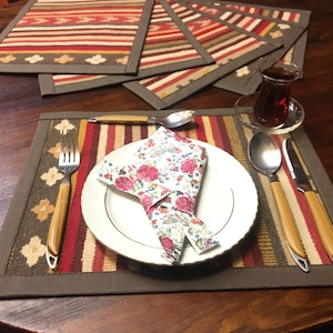 placemat, kilim place mat,rug place mat,rectangular placemat,non slip placemat,American placemat ,40x31 cm,16x12&#39;&#39;,Table items,usa placemat