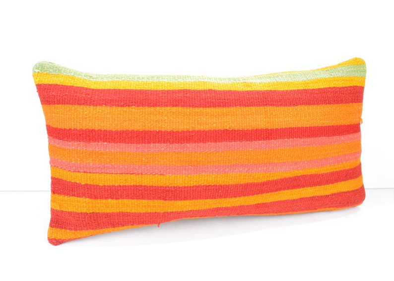 Kilim Bolster Colorful pillow Kilim lumbar 12x24 inch Cushion cover,Modern decor long pillows 60x30cm multicolour Decor pillows