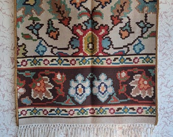 Kilim Wall  Decor (55x42 cm) Bohemian Wall Decor  Vintage Wall Decor Wool Handmade Wall Decor Rug wall decor