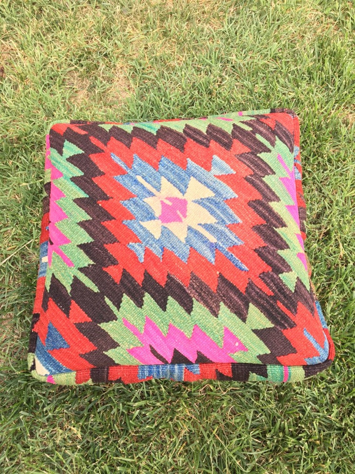 Kilim almohada 20x20x4 pulgadas piso cojín suelo almohada | Etsy