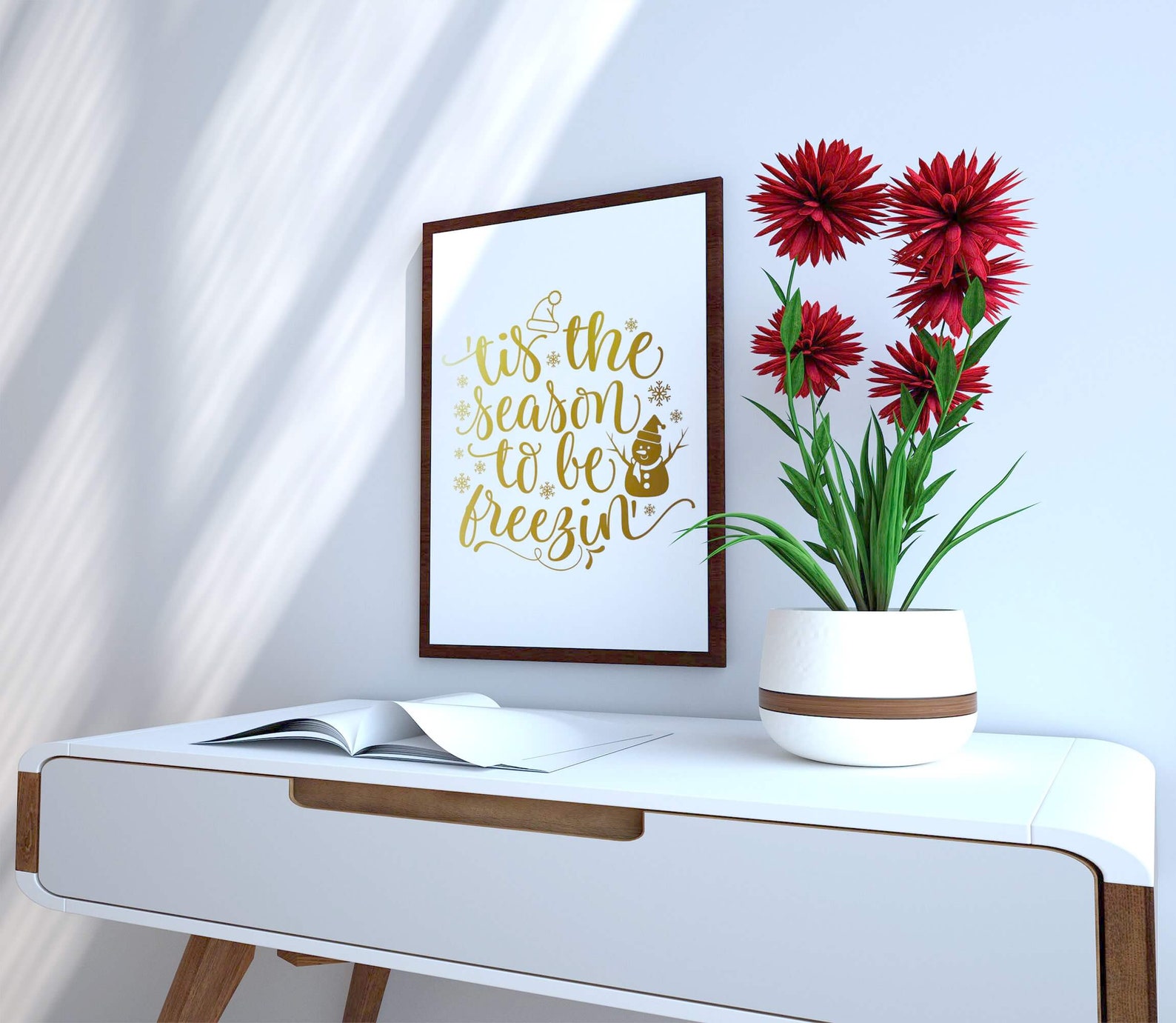 Christmas Wall Art Christmas Decor Christmas Print Santa | Etsy