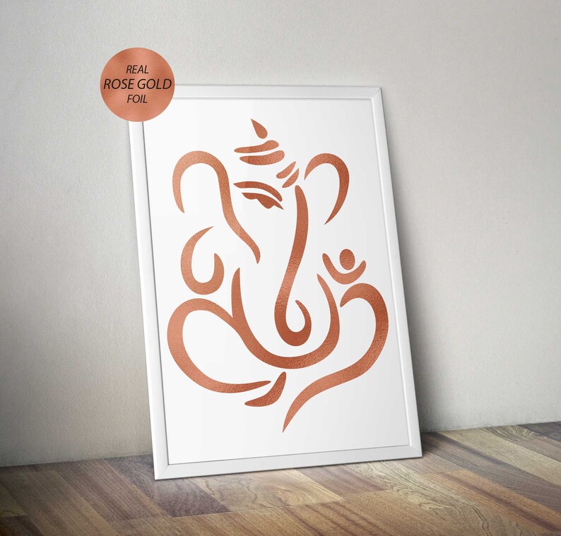 Ganesha Wall Art Hindu / Indian God Ganesh / Ganapati Rose Etsy UK