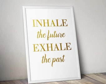 Inhale Exhale Poster, Yoga Wall Decor, Yoga Wall Art, Yoga Poster, Yoga Inspired Gifts, Yoga Print, Meditation Art, Yoga Gift