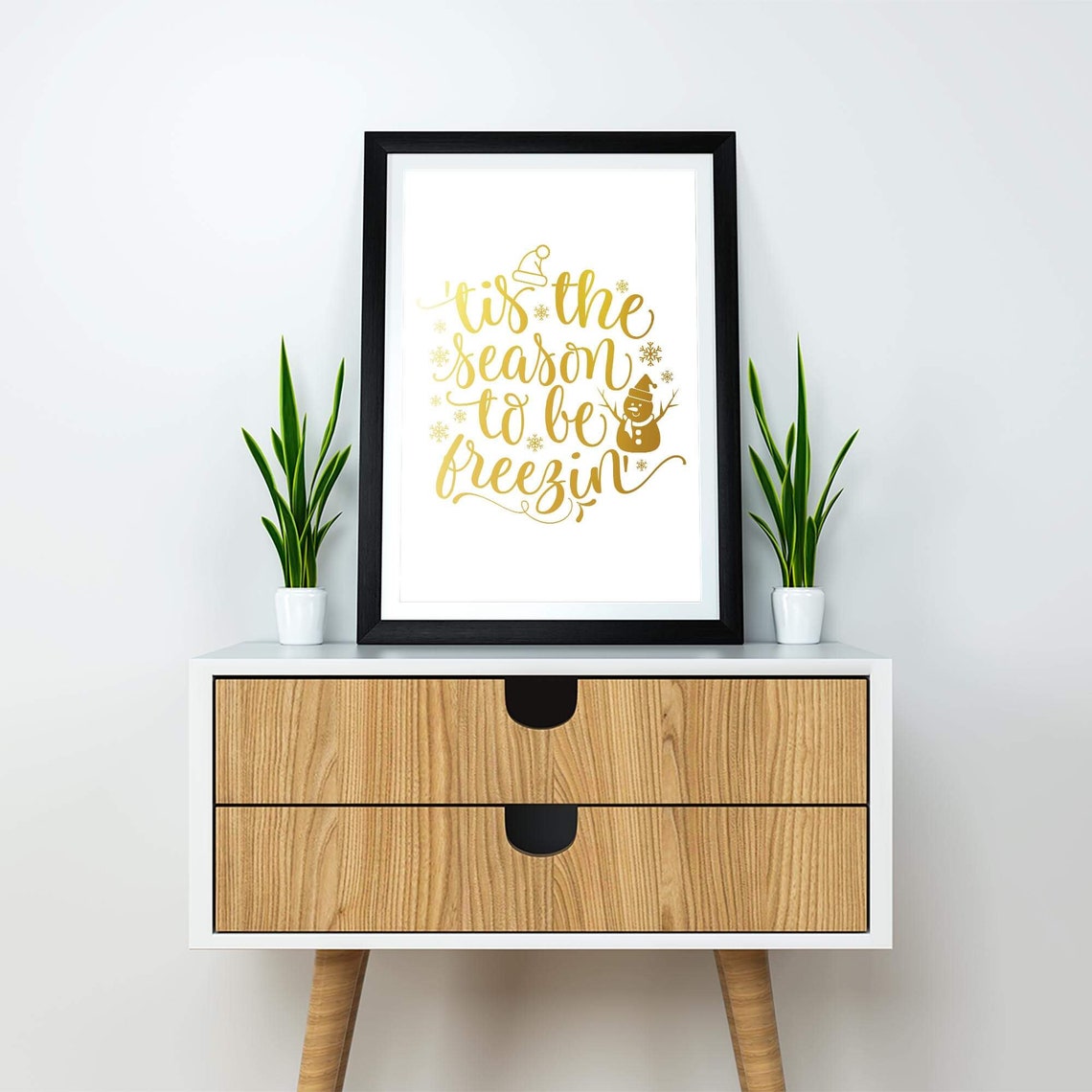 Christmas Wall Art Christmas Decor Christmas Print Santa | Etsy