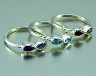 Crystal Infinity Ring/Topaz DiamondJewelryNY Silver Ring Crystal Infinity Ring/Topaz DiamondJewelryNY Silver Ring