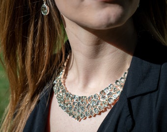 Huge Green Amethyst Multi Stone Adjustable Necklace, 925 Sterling Silver