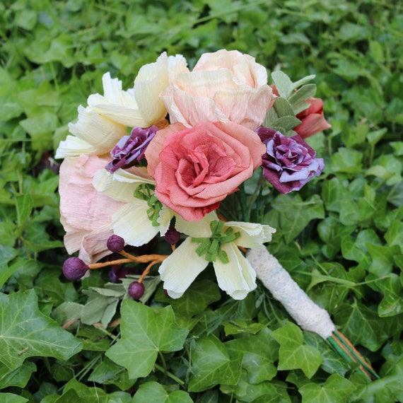 Bouquet Vintage Couleurs Poudreuses Bouquet Retro Fleurs