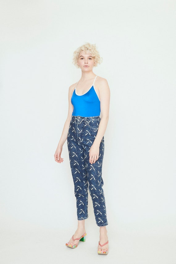 90s high waist embroidered jeans