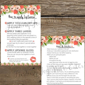 LIPSENSE PRINTABLE, How to Apply Lipsense, Tips and Tricks Printable ...
