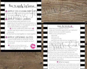 LIPSENSE PRINTABLE How to Apply Lipsense Tips and Tricks | Etsy