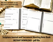 Scripture Journal, Gratitude Journal, LDS Scripture Journal, Scripture Journal LDS, Scripture Journal Printable, Child and Youth goal Sheets