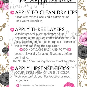 LIPSENSE PRINTABLE, How to Apply Lipsense, Tips and Tricks Printable ...