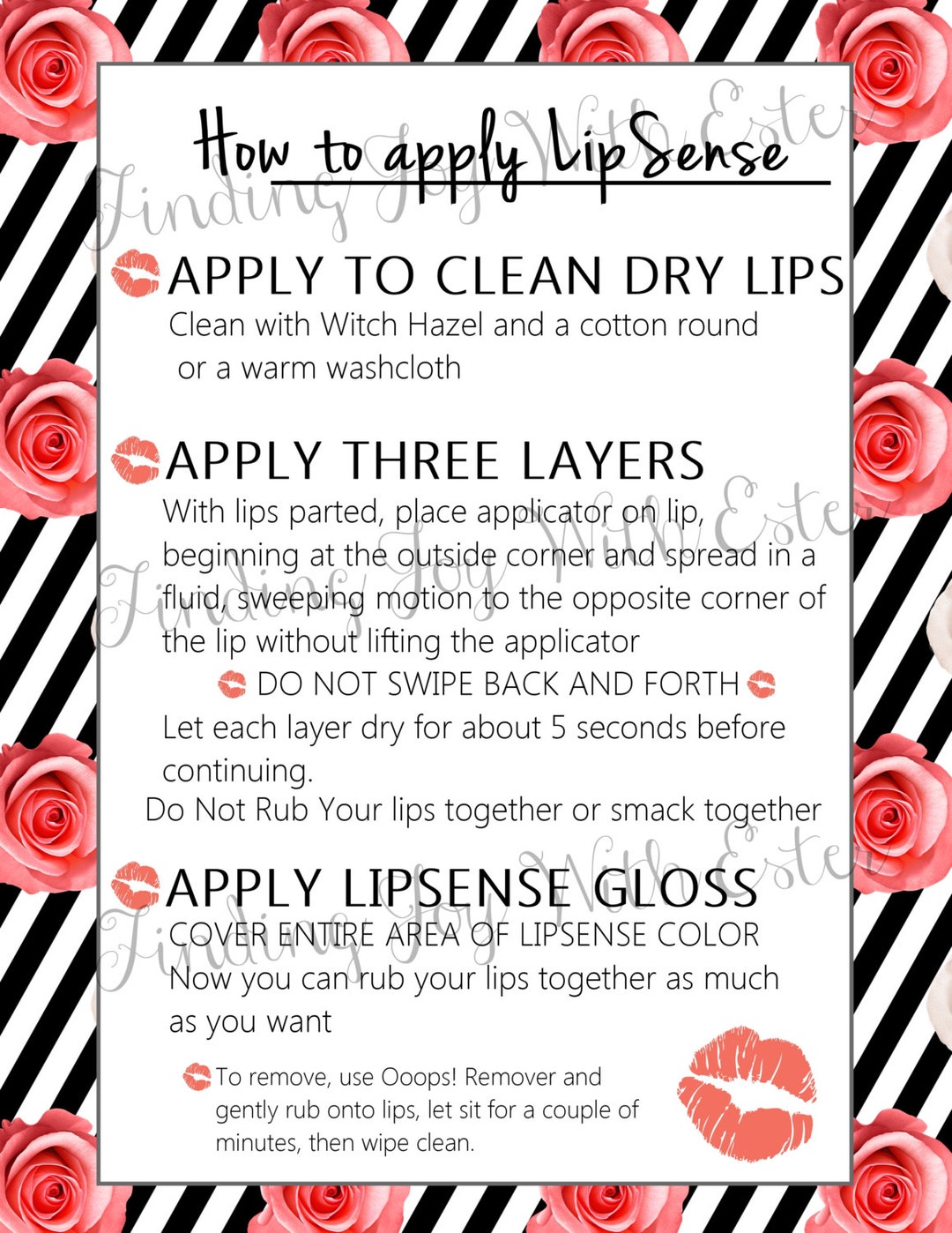 How to Apply Lipsense, Tips and Tricks Printable. Instant Download ...