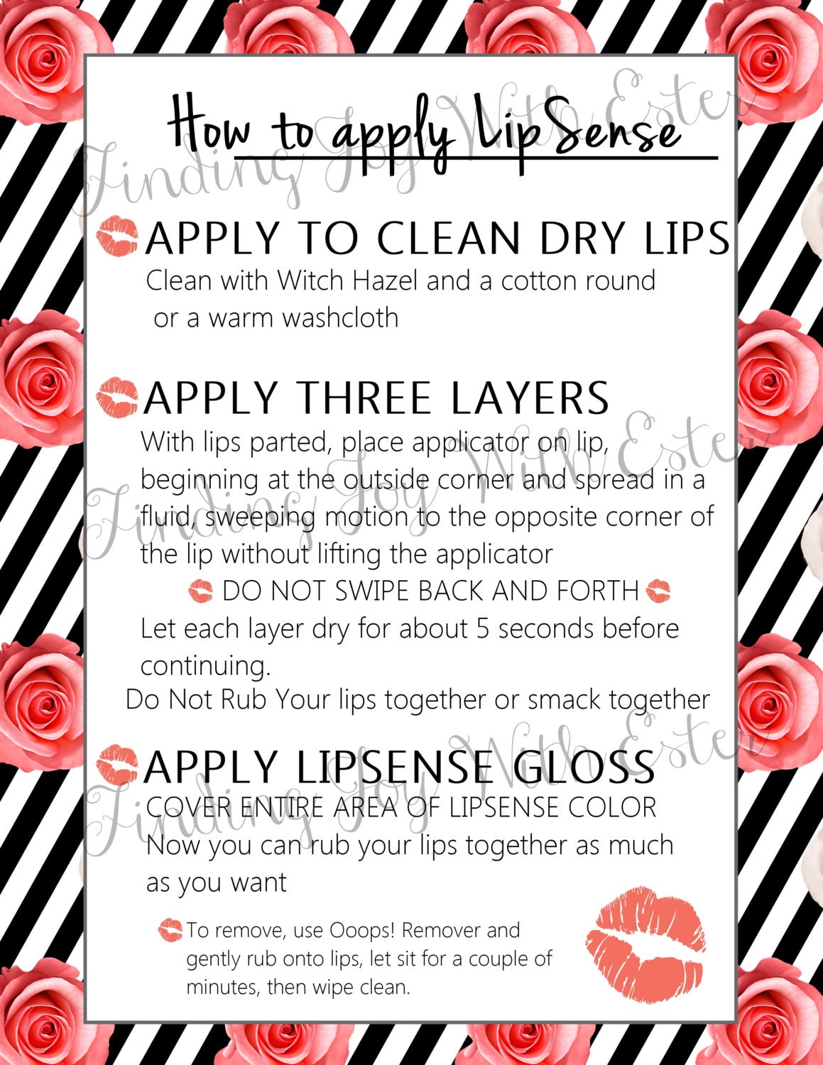 How to Apply Lipsense, Tips and Tricks Printable. Instant Download. Lipsense Printable - Etsy