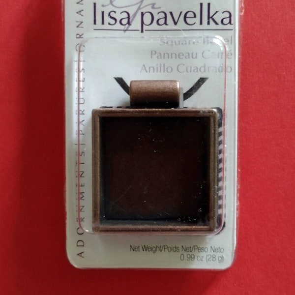 Lisa Pavelka BEZEL - 1" Square Metal - Antique Copper Finish, Extra Deep, 1/4" Thick, For Polymer Clay Pendant Jewelry-Making