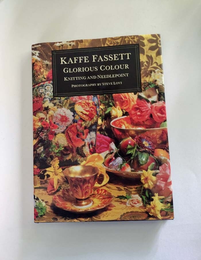 Lot of 3 KAFFE FASSETT books: Glorious Needlepoint, Color & Family
