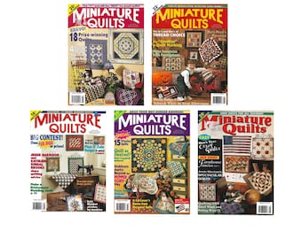 Magazines - MINIATURE QUILTS - Back Issues 2001 to 2002, Full-Size Patterns for Doll Quilts, Wall Hangings, Table Mats, Your Choice!