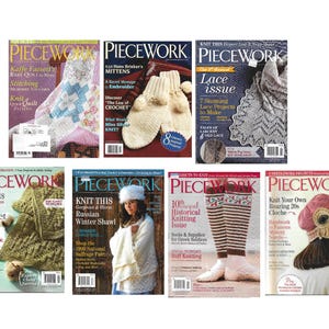 REVISTAS DE TRABAJOS A DETALLE Números anteriores de 2005 a 2016: tejido, bordado, crochet, bordado con aguja, historia, antigüedades, patrones vintage, ¡tu elección!