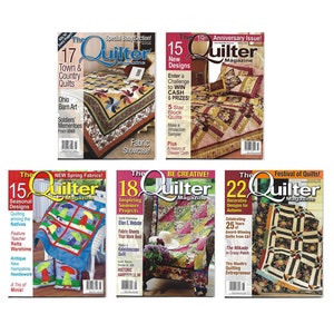 QUILTER Magazine - Back Issues 2008, At Least 15 Designs Each, Pattern Sheets Attached, Your Choice!