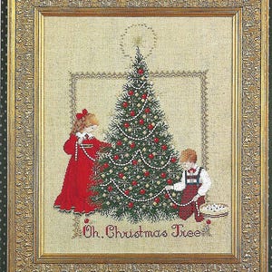 Cross Stitch Pattern - Oh Christmas Tree by Lavender & Lace - #24 by Marilyn Leavitt-Imblum, Retired Design, Sealed, c1993 OOP