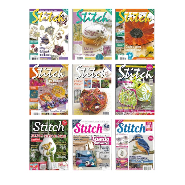 Magazines - STITCH with the Embroiderers' Guild - Back Issues 2006 to 2020, Creative Stitchery Techniques & Projects, British, Your Choice!