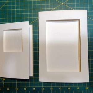 Cartes APERTURE en papier aquarelle pliées en trois - Taille au choix, poids lourd 140 lb. Papier 300 g/m², triple panneau, pour la fabrication de cartes, avec enveloppes