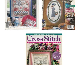 1993–1996 Cross Stitch & Country Crafts MAGAZINE – Frühere Ausgaben, bessere Häuser und Gärten, Sie haben die Wahl!