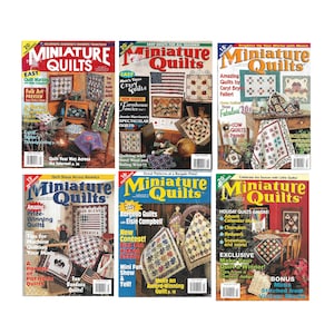 Magazines - MINIATURE QUILTS - Back Issues 2002 to 2003, Full-Size Patterns for Doll Quilts, Wall Hangings, Table Mats, Your Choice!