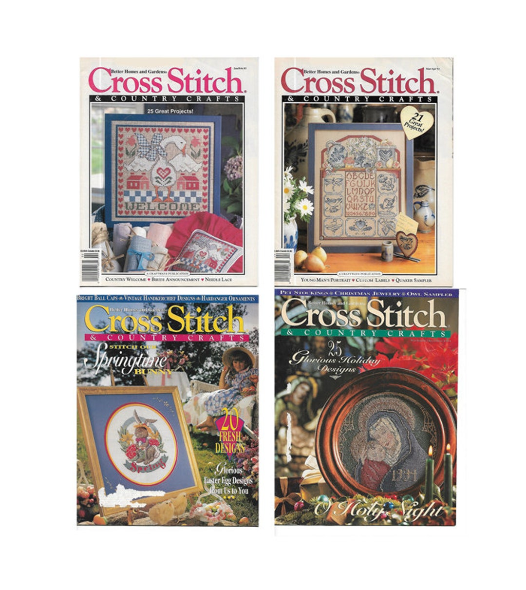 1993 1994 Cross Stitch & Country Crafts MAGAZINES Back Issues