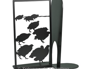 Bookend 7.5&#39; 19cm Partridges in the snow