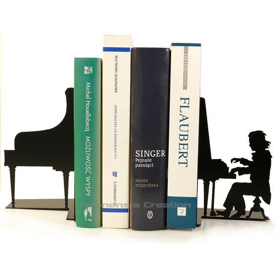 Serre-livres Ludwig van Beethoven,musique livres et accessoires,décoration musique classique,idée cadeau pianiste,décoration style musical