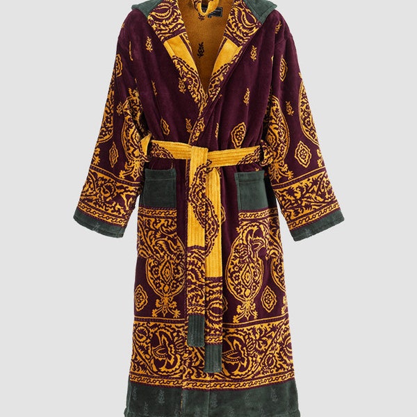 Royal Tapestry Luxury Hooded Bathrobe
