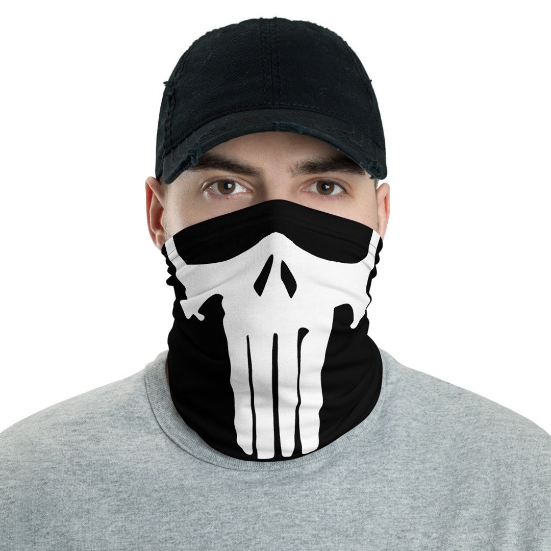 Punisher Style Neck Gaiterskull Face Maskface Shieldmotorcycle Face