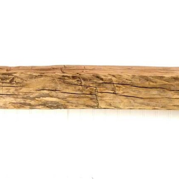 Reclaimed Hand Hewn Beech Barn Beam Fireplace Mantel Shelf